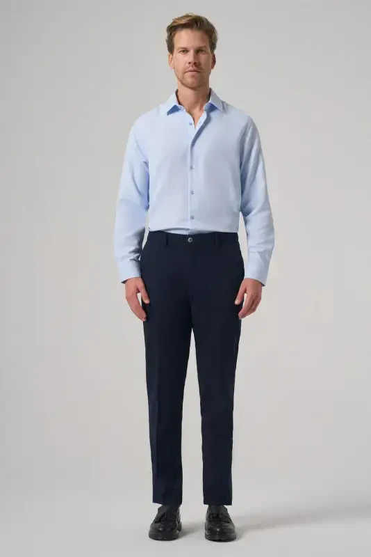 Modazone Erkek Lacivert Pamuk Trend Dynamic Fit Chino Pantolon - 3
