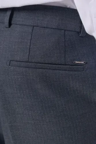 Morven Erkek Lacivert Poliviskon Trend Desenli Dynamic Fit Pantolon - 3