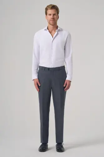 Modazone Erkek Lacivert Poliviskon Trend Desenli Dynamic Fit Pantolon - 4