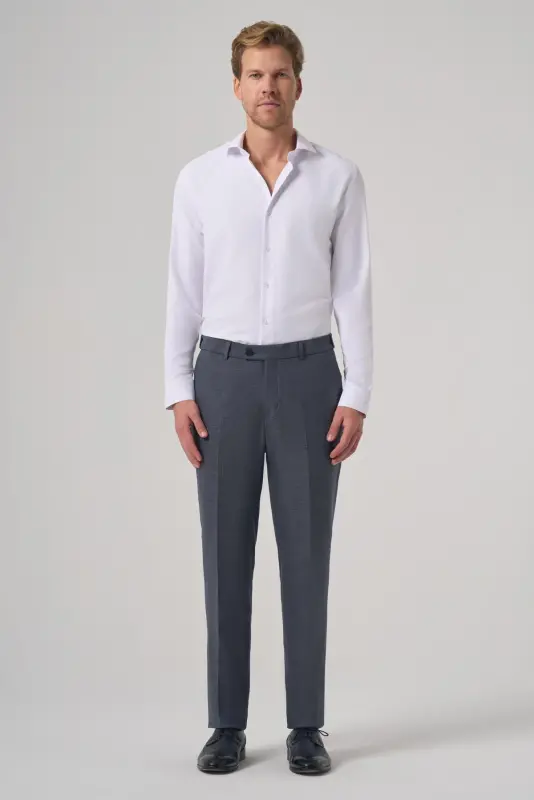 Modazone Erkek Lacivert Poliviskon Trend Desenli Dynamic Fit Pantolon - 4