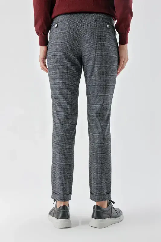 Morven Erkek Lacivert Poliviskon Trend İpli Jogger Slim Fit Spor Pantolon - 4