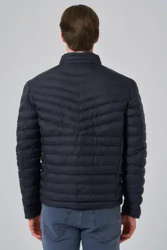 Morven Erkek Lacivert Polyester Kısa Kapitone Mont - 5