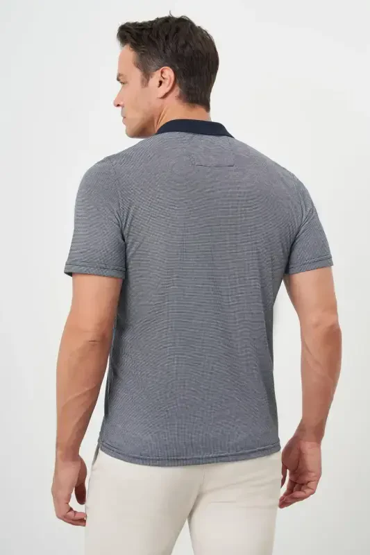 Morven Erkek Lacivert Trend Cepli Polo Yaka T-Shirt - 5