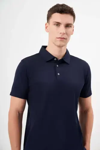 Morven Erkek Lacivert Trend Polo Yaka Dynamic Fit T-Shirt - 3