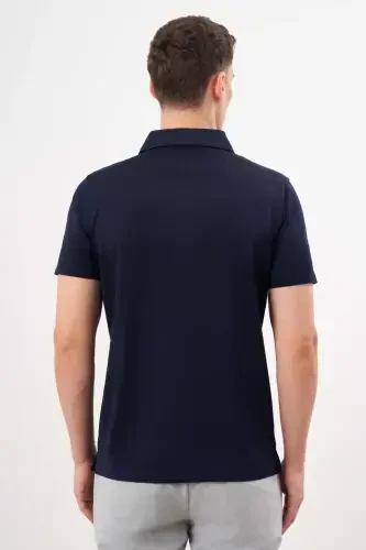Morven Erkek Lacivert Trend Polo Yaka Dynamic Fit T-Shirt - 5