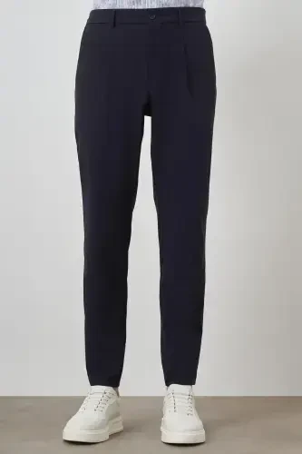 Morven Erkek Lacivert Trend Slim Fit Tam Lastik Pantolon - MORVEN (1)