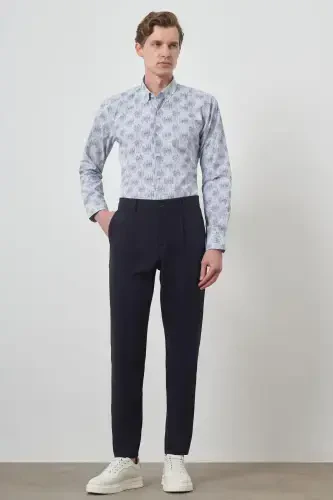 Morven Erkek Lacivert Trend Slim Fit Tam Lastik Pantolon - MORVEN (1)