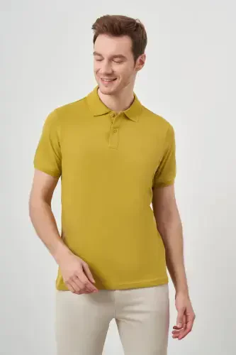Modazone Erkek Limon Küfü Basic Polo Yaka Dynamic Fit T-Shirt - 3