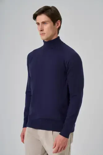 Morven Erkek Marine Trend Core Spun Balıkçı Yaka Dynamic Fit Rahat Kesim Triko - MORVEN (1)