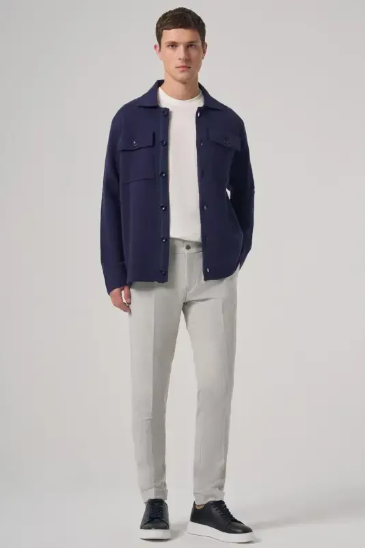 Morven Erkek Marine Trend Kapaklı Cepli Düğmeli Hırka - 4