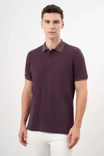 Morven Erkek Mürdüm Trend Polo Yaka Dynamic Fit T-Shirt 