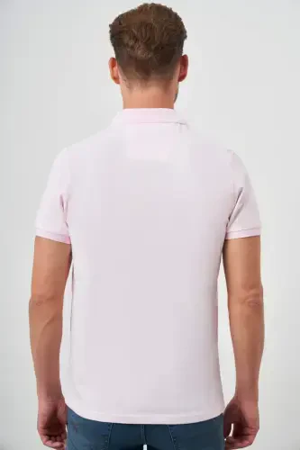 Morven Erkek Pembe Basic Polo Yaka Dynamic Fit T-Shirt - 5