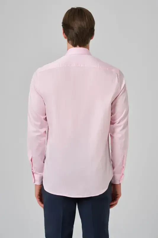 Morven Erkek Pembe Dynamic Fit Sert Yaka Gömlek - 5
