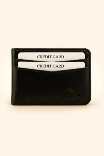 Morven Erkek Siyah %100 Deri Cüzdan Kartlık - 1