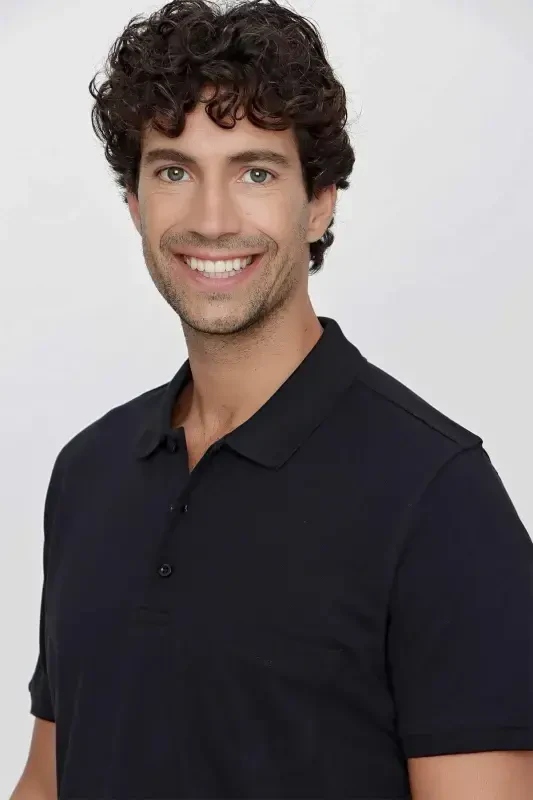 Modazone Erkek Siyah Basic Düz %100 Pamuk Battal Geniş Kesim Kısa Kollu Polo Yaka Tişört - 4