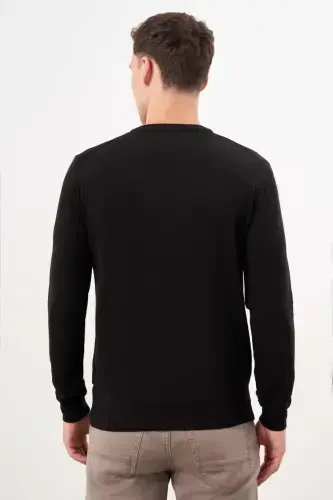 Morven Erkek Siyah Basic V Yaka Dynamic Fit Rahat Kesim Triko - 5