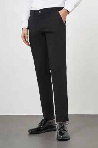 Morven Erkek Siyah Chino Dynamik Fit Pantolon 