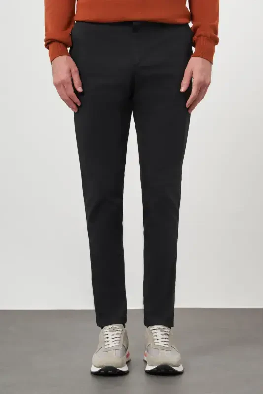 Morven Erkek Siyah Chino Slim Fit Pantolon - 2