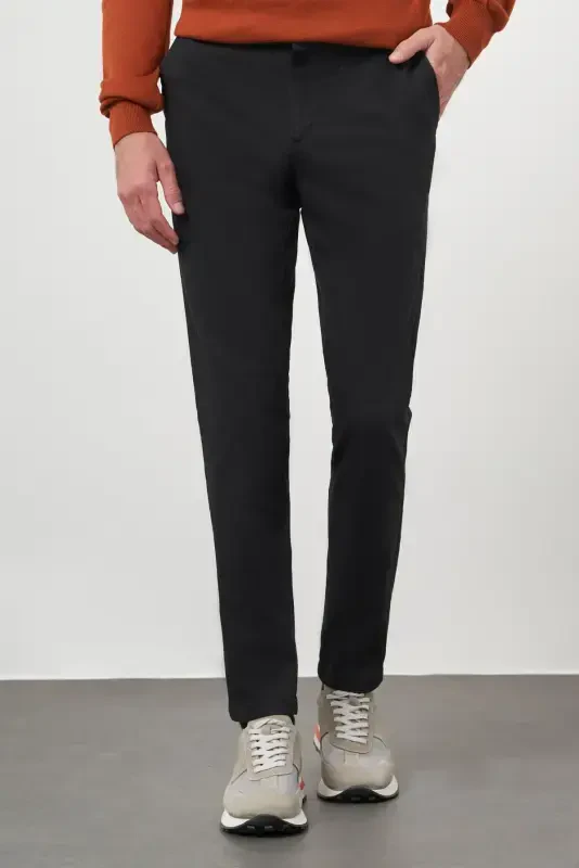 Morven Erkek Siyah Chino Slim Fit Pantolon - 3