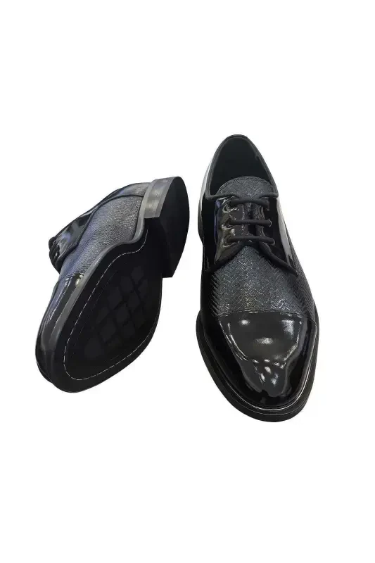 Modazone Erkek Siyah Classic Rugan Neolit Taban Ayakkabı - 3