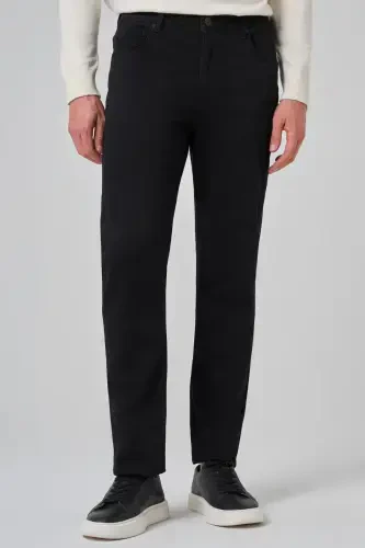 Morven Erkek Siyah Denim 5 Cep Dynamic Fit Jean Kot Pantolon 