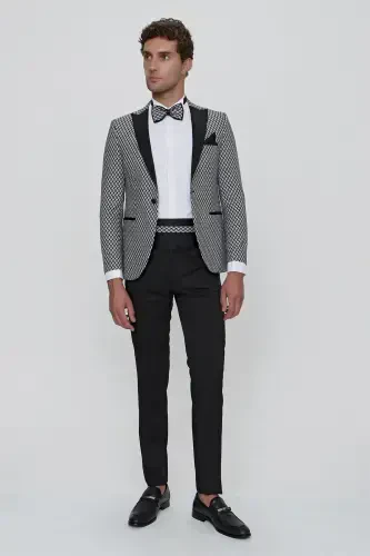 Morven Erkek Siyah Majes Ceremonia Damatlık Smokin - MORVEN (1)