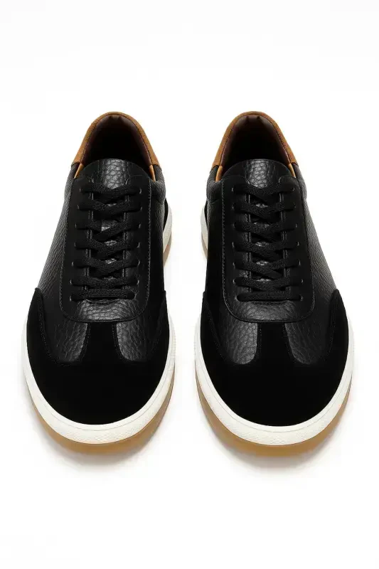 Modazone Erkek Siyah Mevsimlik Casual Deri Ayakkabı - 2