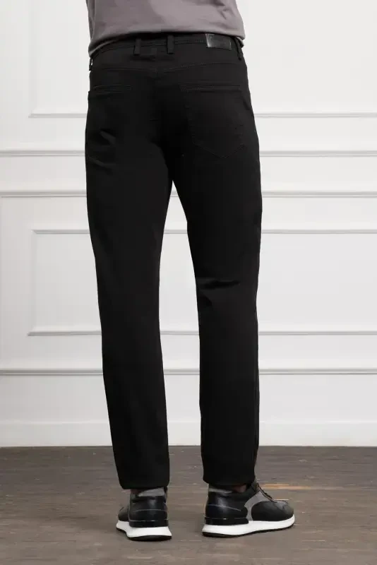 Morven Erkek Siyah Mevsimlik Pamuk 5 Cep Dynamic Fit Jean Pantolon - 3