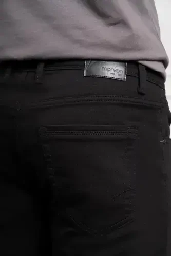 Morven Erkek Siyah Mevsimlik Pamuk 5 Cep Dynamic Fit Jean Pantolon - 4