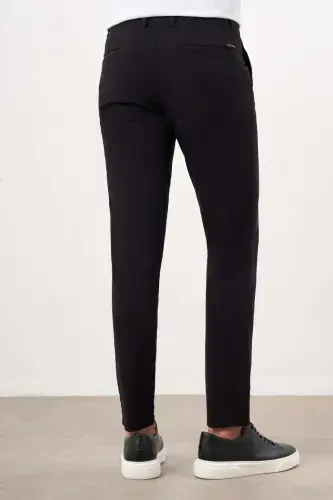Morven Erkek Siyah Mevsimlik Pamuk Yan Cep Slim Fit Chino Pantolon - 3