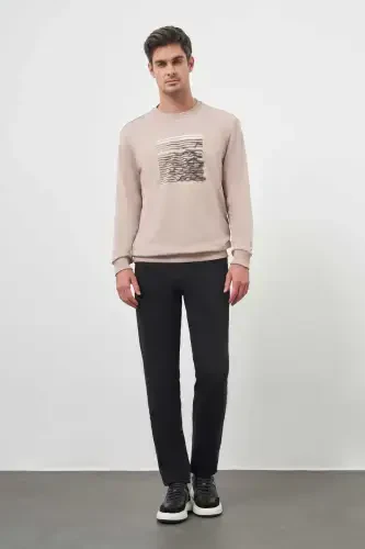 Morven Erkek Taş Trend Bisiklet Yaka Sweat-Shirt - 5