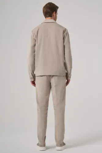 Modazone Erkek Taş Trend Çift Cepli Kadife Gömlek Ceket - 5