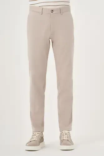 Morven Erkek Taş Yazlık Pamuk Yan Cep Slim Fit Chino Pantolon - 1