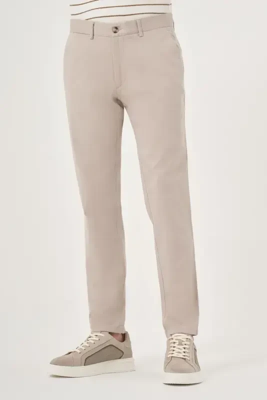 Morven Erkek Taş Yazlık Pamuk Yan Cep Slim Fit Chino Pantolon - 2