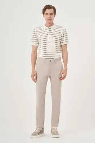 Morven Erkek Taş Yazlık Pamuk Yan Cep Slim Fit Chino Pantolon - 3
