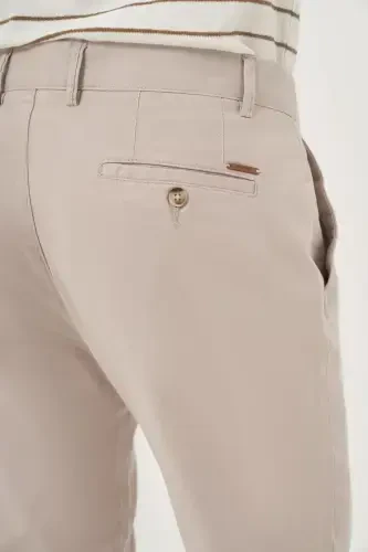 Morven Erkek Taş Yazlık Pamuk Yan Cep Slim Fit Chino Pantolon - 4