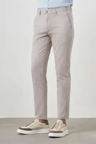 Morven Erkek Taş Yazlık Pamuk Yan Cep Slim Fit Chino Pantolon - 4