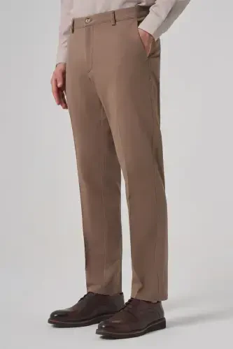 Morven Erkek Vizon Pamuk Trend Dynamic Fit Chino Pantolon - MORVEN (1)