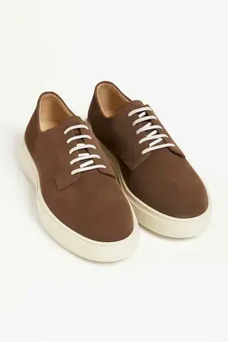 Morven Erkek Vizon Süet Kalın Tabanlı Sneaker Ayakkabı - MORVEN (1)