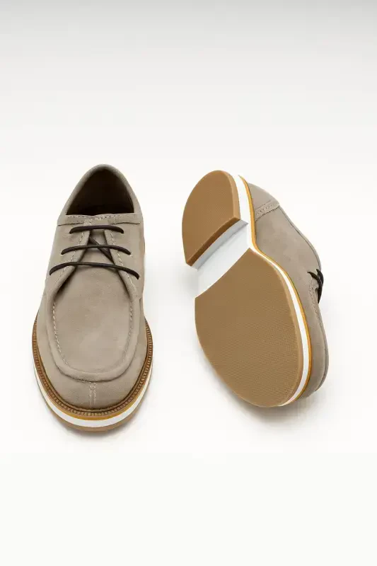 Modazone Erkek Vizon Süet Smart Casual Ayakkabı - 3