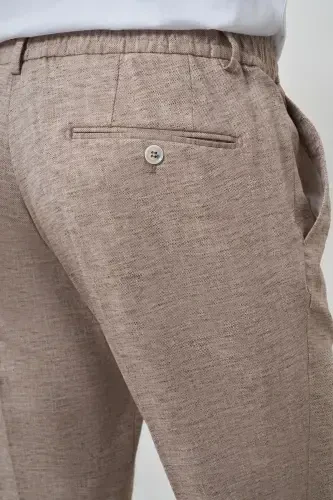 Morven Erkek Vizon Trend Tam Lastikli Slim Fit Pantolon - 4