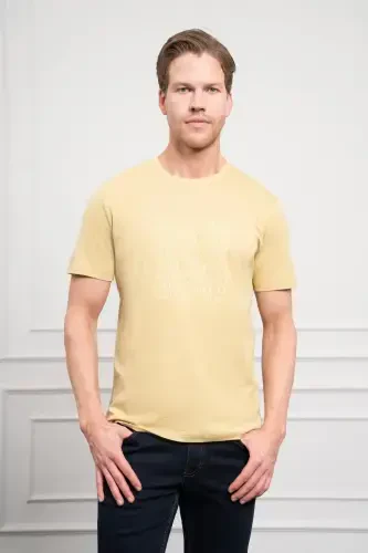 Morven Erkek Yeşil Trend Dinamik Fit Bisiklet Yaka T-Shirt - MORVEN (1)