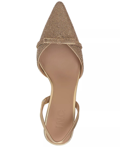 Modazone Gold Crystal uchun yaratilgan ayollar Gelsey slingback mushukcha to'piqli pompalari - 4