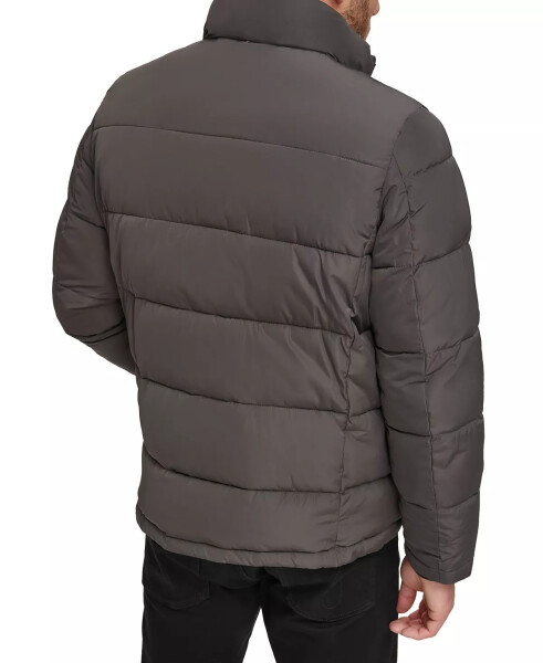 Modazone İçin Oluşturulan, Ayarlanmış Bib Detaylı Erkek Puffer Ceket, Alaşımlı Gri - 2