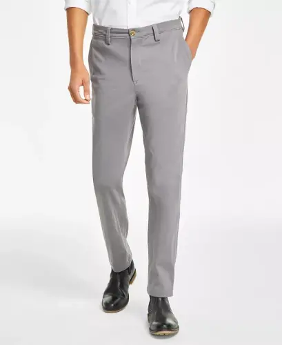 Men's Four-Way Stretch Pants, Created for Modazone - Stone Wall 