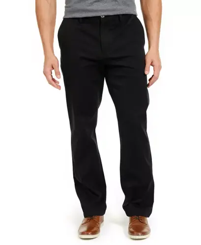Men's Four-Way Stretch Pants, Created for Modazone - Deep Black - 1
