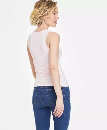 Women's Ribbed High-Neck Tank Top, Created for Modazone-Pink Dogwood - ON 34TH (1)