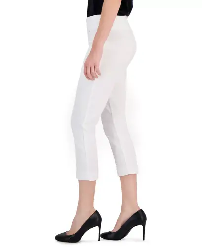 Women's Bengaline Pull-On Capri Pants, Created for Modazone-Bright White - 3
