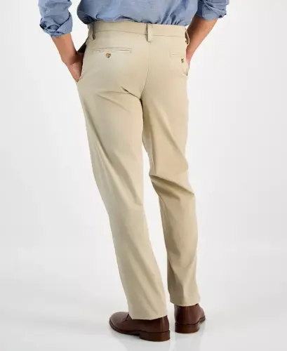 Men's Four-Way Stretch Pants, Created for Modazone - Light Khaki - 4
