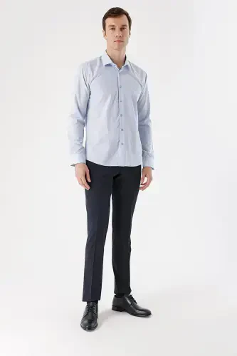 Modazone Men A. BLUE Basic Slim Fit Shirt - 4